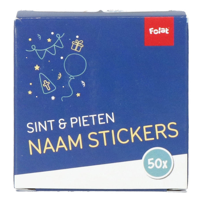 Cadeau Naamstickers Sint en Pieten 50st