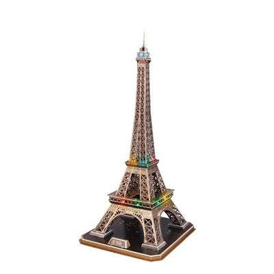 Cubic Fun 3d Puzzel Eiffel Tower LED inhoud