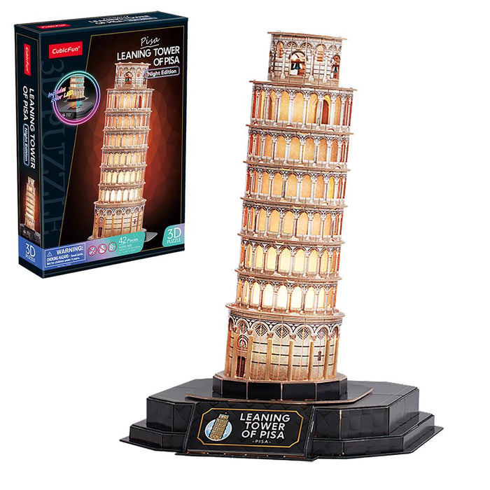 Cubic Fun 3d Puzzel Toren van Pisa met LED