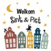 Raamstickers Welkom Sint & Piet