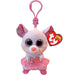 Ty Beanie Boo's Clip Nina Mouse  7 cm / Pluche Sleutelhanger / Knuffelshop